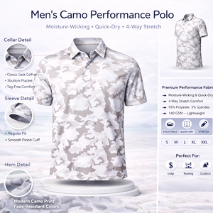 Polo de golf de lujo Dry Fit con logotipo personalizado Fabricante de polo de nailon Spandex Polo deportivo transpirable Camisetas de polo para hombre - Product Image 2