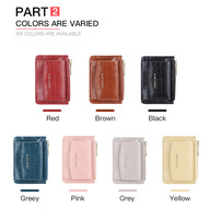Dompet Lipat Tipis Baellerry Baru untuk Wanita dan Gadis, Dompet Kecil Modis dengan Resleting, Dompet Koin dengan Tempat Kartu, Kulit PU