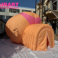 Tunnel gonflable sur mesure en forme de fesses, décoration interactive de scène pour événements musicaux