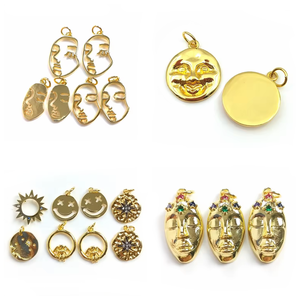 Venta al por mayor moda <span class=keywords><strong>Rock</strong></span> Punk estilo cabeza de león colgante collar hombres pulsera <span class=keywords><strong>DIY</strong></span> Latón chapado en oro con circón precio de fábrica - Product Image 5