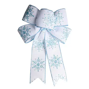 春の花輪のための休日の装飾蝶ネクタイワイヤードエッジクリスマス弓クリスマスリボン弓