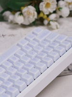 Clavier mécanique à axe magnétique avec touches en céramique à motif de fissures de glace montagne-mer, translucide, personnalisé, ensemble complet