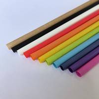 Pailles en canne à sucre biodégradables et colorées, pailles à boire en plastique compostable, pailles flexibles