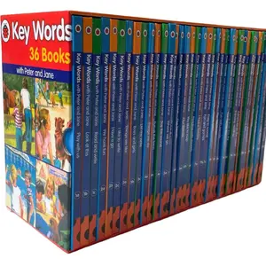 סיטונאי 36 יחידות ספרי כריכה קשה סט מילות מפתח ladybird עם פיטר ג'יין לומד ספר תמונות סיפור אנגלית לילדים