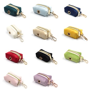 Caliente colorido terciopelo perro mascota caca bolsa titular dispensador mascotas caca bolsa titular nuevo diseño sólido personalizado perro caca bolsa titular - Product Image 1