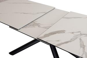 Çin fabrika satıyor özel Modern ışık lüks Metal bacaklar seramik masa temperli cam yemek odası mobilyası katlanabilir masa - Product Image 3