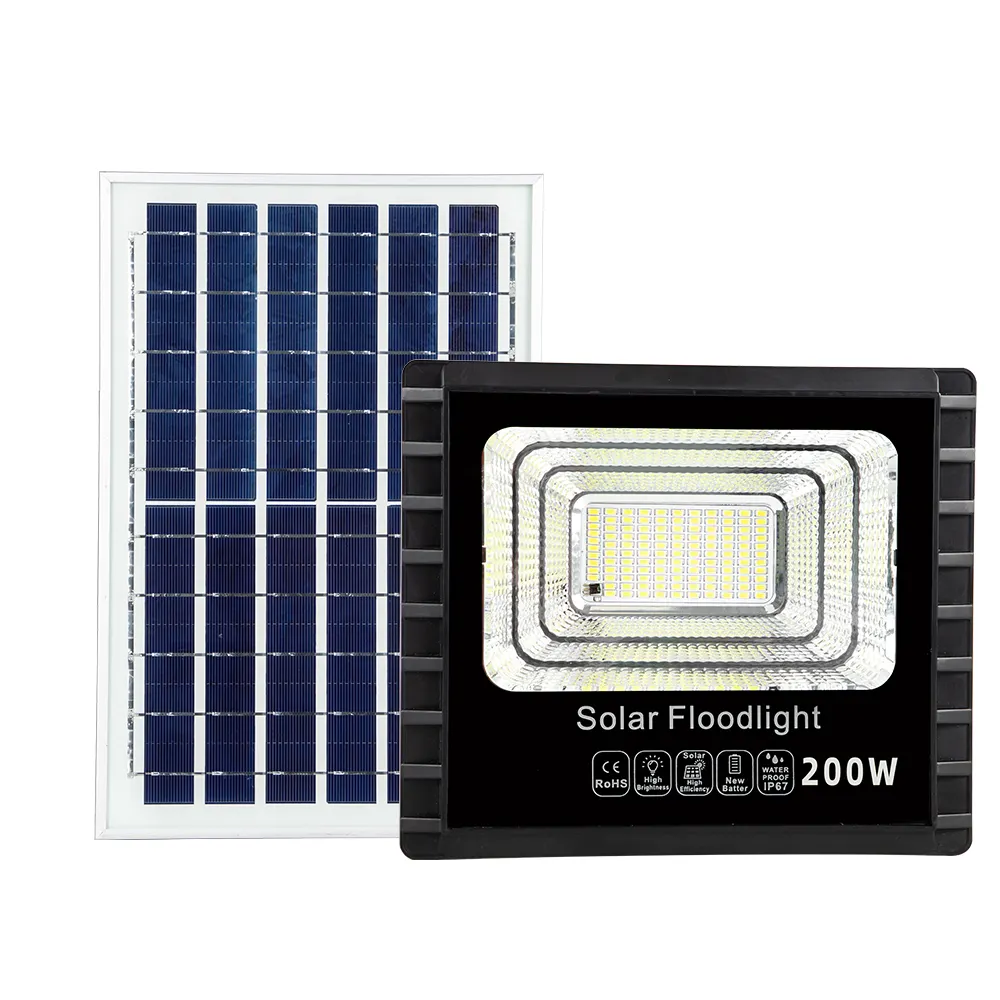 Solar betriebenes schlankes RGB IP65 IP66 Wasserdichtes Außen flutlicht 200W Watt LED Solar flutlicht