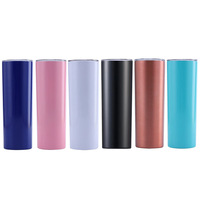 Vaso Térmico Delgado de 20oz para Sublimación, Acero Inoxidable 304 en el Interior, Doble Pared con Aislamiento al Vacío, Tapa Transparente, 6-12 Horas