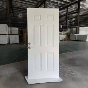 30*80サイズソリッドコアホワイトプライムインテリア木製シングルシェーカープレハングドア - Product Image 5