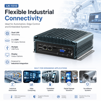 Computadora Industrial sin Ventilador, Control de Máquinas, Doble LAN, COM, USB, Salida de Pantalla, Almacenamiento Opcional, Compatible con Windows y Linux