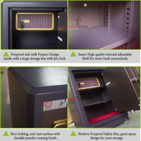 GEMSAFE D-720 Best Sale Secure Deposit Jewellery Biometric Fingerprint Safe Box with High Quality
