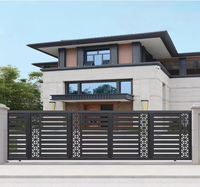 Porte coulissante automatique en aluminium, préfabriquée, sans entretien, antirouille, sur mesure, pour projets résidentiels