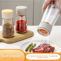 Salière moderne et minimaliste de style nouveau, distributeur de sel de cuisine en verre, pot à épices hermétique, résistant à l'humidité et compatible micro-ondes