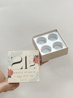 Boîte d'emballage de bougie en céramique de soja naturel de luxe avec logo personnalisé imprimé boîtes d'emballage de mini bougie en papier pour cadeaux