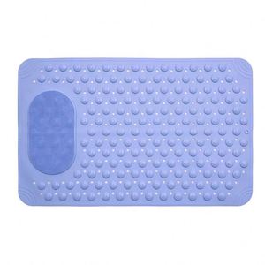 Tapis de bain rectangulaire en PVC avec picots de massage, antidérapant, absorbant, léger, motif à pois, tapis de sécurité pour la douche et la salle de bain - Product Image 2
