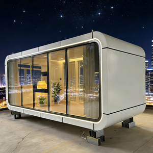 Casa Contenedor Modular de Estructura de Acero, Casa Prefabricada de Lujo Tipo Cápsula Espacial con Sala de Estar, Baño y Energía Solar para Acampar - Product Image 5