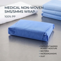Rouleau de tissu non tissé SMS/SMMS en polypropylène spunbondé personnalisé 45 g/m²/60 g/m² pour usage médical