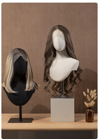Présentoir de Tête Réglable en Métal, Mannequin Élégant en Mousse avec Tête en Plastique pour Perruques, Vêtements et Foulards – Pratique