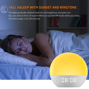 Đa chức năng thức dậy ánh sáng đồng hồ báo thức cho tà vẹt nặng người lớn trẻ em - Product Image 3