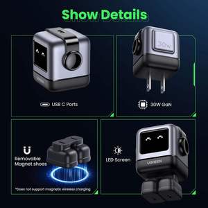 Cargador Robótico <span class=keywords><strong>UGREEN</strong></span> RG 30W <span class=keywords><strong>USB</strong></span> C Nexode Robot GaN de Carga Rápida con Diseño Innovador en Forma de Robot - Product Image 4