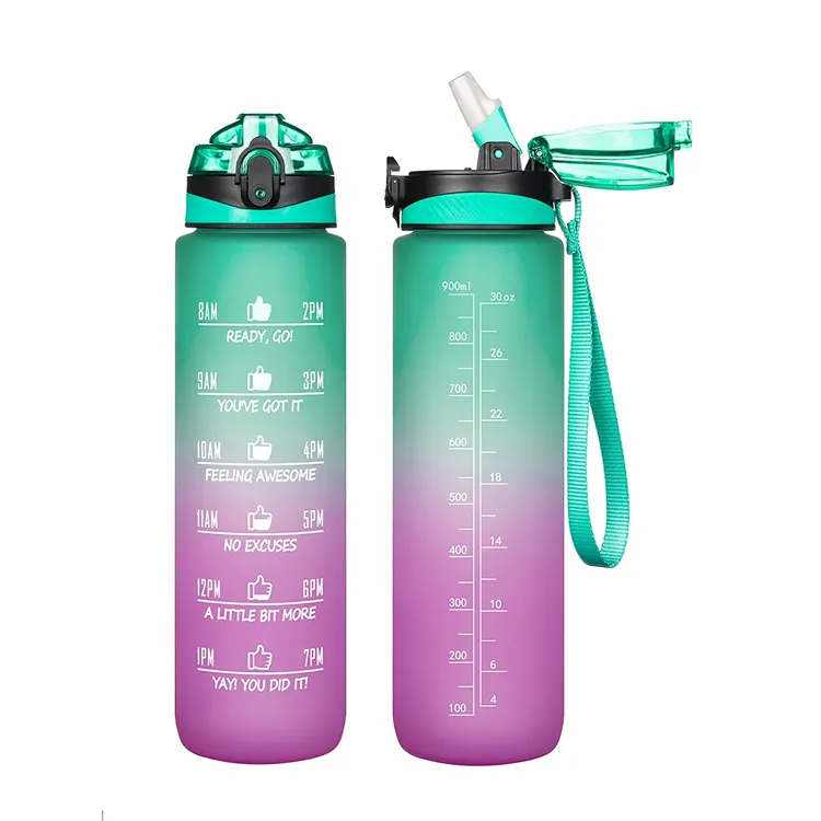 Colori personalizzati E Logo BPA Libero PP Bottiglia di Acqua di Sport eco-friendly Palestra Fitness Food Grade Shaker Bicchieri di carta All'ingrosso