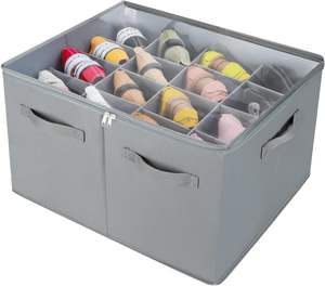 Caja Organizadora de Zapatos Plegable con Divisores Ajustables, Correa de Transporte Resistente, Cubierta de PVC Transparente de Alta Calidad, Bolsa con Cierres Suaves - Product Image 1
