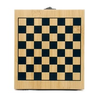 Ensemble de 4 ouvre-bouteilles de luxe en bambou pour vin, coffret d'échecs, cadeau de bar haut de gamme