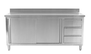 Armario de Cocina Resistente de Acero Inoxidable con 1 Contenedor de Basura |   Equipo de Cocina Comercial para Restaurantes, Hoteles y Hogares - Product Image 4