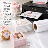 Papier d'étiquettes jet d'encre OEM, détails fins et nettes, papier brillant pour impression d'étiquettes de bureau, papier autocollant personnalisé pour imprimante