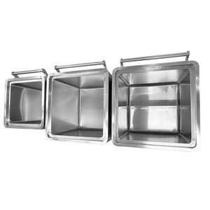 Bakery Use 201 Stainless Steel Flour <b>Bin</b> Trolley Bulk Grain Storage Transport Truck For Commercial <b>Kitchen</b> - Product Image 2