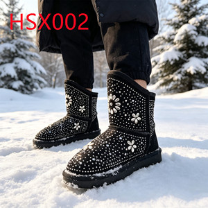 HY, Stivali Invernali da Donna Super Caldi per Giochi sulla Neve, Design Coreano Popolare con Diamanti Scintillanti, Stivaletti Corti da Donna HSX002 - Product Image 2