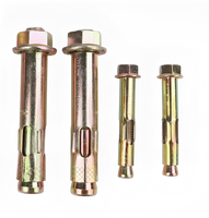 Boulons d'ancrage à expansion M8X60mm plaqués zinc jaune
