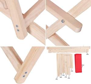 เก้าอี้อาบแดดพับได้พร้อมที่เท้าแขนเก้าอี้ชายหาดพับได้ทำจากไม้เก้าอี้สวนแบบพับได้ - Product Image 2