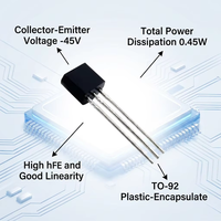 Transistor PNP LUJING S9015C SS9015CBU -45V -0.1A TO-92 Composants Encapsulés dans du Plastique