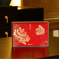 Support de présentation de table en laiton et bois massif avec peinture de poisson porte-bonheur, style chinois, pour la décoration intérieure