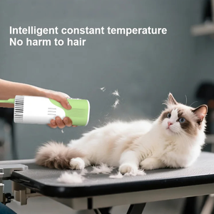 เครื่องเป่าขนสัตว์เลี้ยงแบบพกพาไดร์เป่าผมขนาดเล็กดีไซน์แบบห้อยคอ220V แบบมืออาชีพปรับอุณหภูมิได้แบบแฮนด์ฟรี - Product Image 2