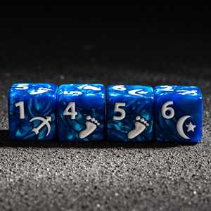 Cho Tùy Chỉnh Màu Xanh Bow Mũi Tên Acrylic D6 Dice 16Mm Mô Hình Ngọc Trai D & D Dice Cho Archer Ranger RPG Cuộc Phiêu Lưu - Product Image 5