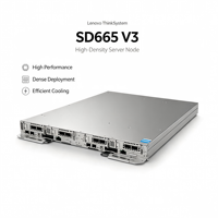 Server Kepadatan Tinggi Generasi ke-4 AMD EPYC 96 Core/400W 24x 128GB TruDDR5 ThinkSystem SD665 V3 Server Superkomputasi