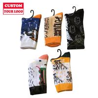 Chaussettes personnalisées unisexes antidérapantes à sublimation vierge imprimées avec logo, lot de 10 paires