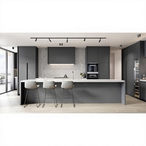 Meubles de cuisine modernes professionnels avec évier, finition stratifiée écologique et imperméable, <span class=keywords><strong>prix</strong></span> usine, personnalisation George Group - Product Image 1