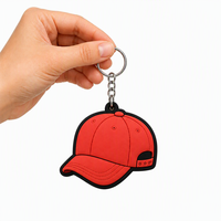 Porte-clés souple en PVC écologique, personnalisé, coloré, en caoutchouc, pour vêtements, casquettes et accessoires