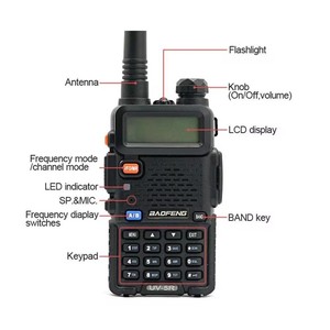 Baofeng UV-5R 8W Talkie-walkie double bande avec batterie 3800 mAh, IP54, anti-interférence et balayage des canaux - Product Image 2