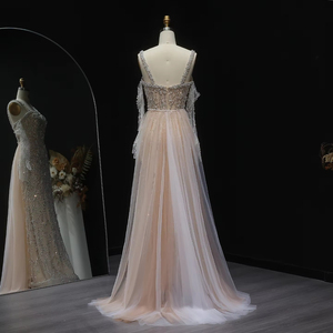 Jancember LSZ634 Elegante Abito da Sera Stile Dubai, Sirena con Scollatura a Cuore e Guanti - Product Image 2