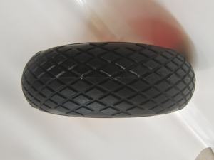 Pneu solide en cuir mousse PU de 10 pouces 3.00-4 roue de remorque de bateau industriel roue solide en plastique utilisée - Product Image 5