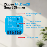 Bilihondim Zigbee Smart Digital Box Dimmer de 1 Canal 200W Inalámbrico Fácil Instalación 220-240V AC Compatible con Google Assistant