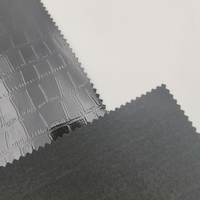 Tissu en cuir PU extensible et absorbant à motif crocodile artificiel effet miroir pour vêtements