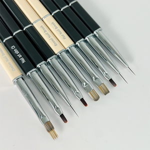 Pinceaux à ongles avec manche en métal personnalisé, poils en nylon, pinceau pour peinture au gel UV pour salon de manucure - Product Image 5
