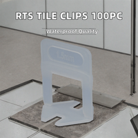 Système de nivellement de carreaux RTS, clips pour carreaux 1.0/1.5/2.0MM, étanche, pour usage en appartement, design moderne, 100 pièces/sac