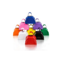 Sıcak satış metal cowbell spor etkinlikleri için özel boyut Cheer parti ses makinesi minik cowbell