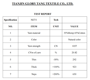 헴프 코튼 혼방 양말사 수분 흡수 내마모성 원사 - Product Image 6